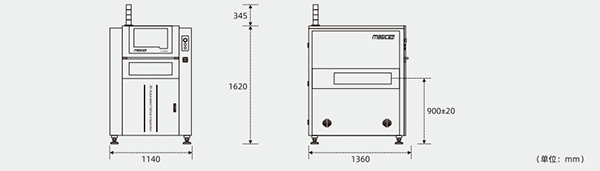 明锐3D自动光学检查机尺寸图 明锐3D自动光学检查机尺寸图